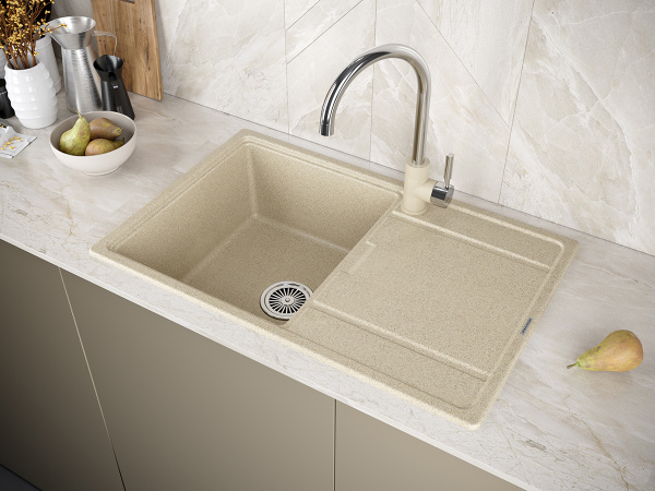 Paulmark Мойка кварцевая FLUGEN, PM217850-BE, бежевый, 780х500 мм