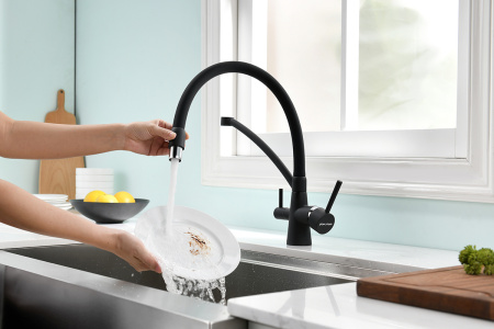 Paulmark Смеситель для кухни SIEGEN, антрацит полностью, 213111-401TB