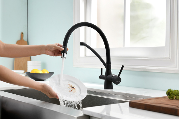 Paulmark Смеситель для кухни SIEGEN, антрацит полностью, 213111-401TB