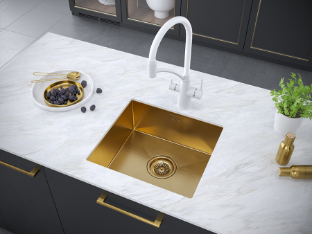 Paulmark Смеситель для кухни SIEGEN, белый полностью, 213111-431TW