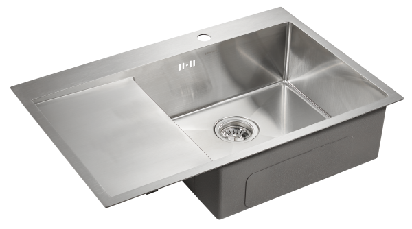 Paulmark Мойка нерж. сталь  ATLAN R, PM217851-BSR, брашированная нерж. сталь, правая, 780х510мм