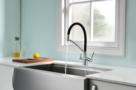 Paulmark Смеситель для кухни SIEGEN, хром/,белый, 213111-CR