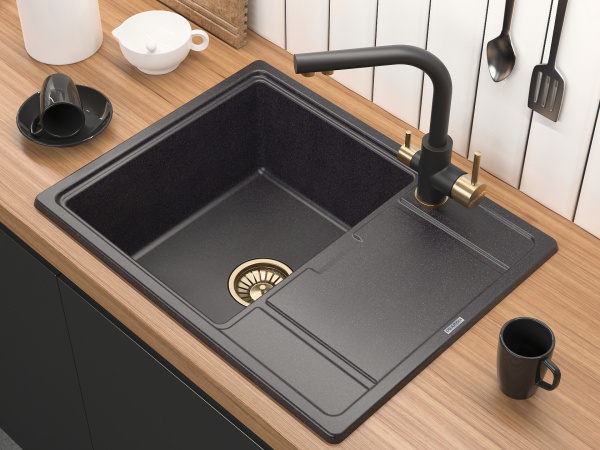 Paulmark Смеситель для кухни ESSEN, антрацит-бронза, 213011-401BR