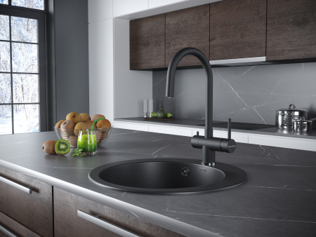 Paulmark Смеситель для кухни Heller, антрацит, He213218-401