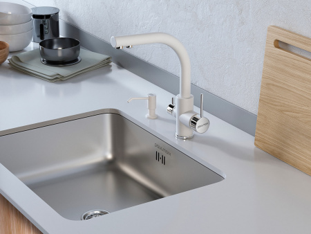 Paulmark Смеситель для кухни ESSEN, белый матовый, 213011-431