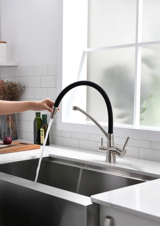 Paulmark Смеситель для кухни SIEGEN, никель, 213111-NI