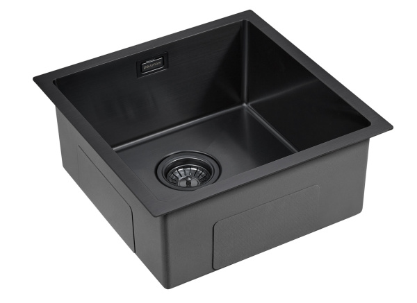 Paulmark Мойка нерж. сталь AISI304 ALLER, PM904444-GM, вороненая сталь, PVD, 440х440мм Paulmark Мойка нерж. сталь AISI304 ALLER, PM904444-GM, вороненая сталь, PVD, 440х440мм