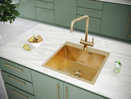 Paulmark Мойка нерж. сталь BRIM, PM215951-BG, брашированное золото, 590х510мм