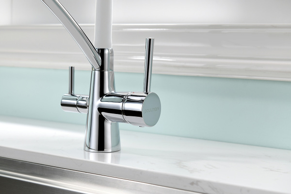 Paulmark Смеситель для кухни SIEGEN, хром/белый, 213111-CrW