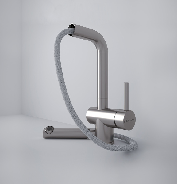 Paulmark Смеситель для кухни Dosse, черный металлик, Do214418-418